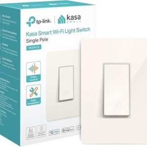 Kasa Smart Light Switch HS200-LA, Light Almond, Single Pole,Neutral Wire Required, 2.4GHz Wi-Fi Light Switch Compatible with Alexa and Google Home, UL Certified, No Hub Required