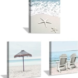 Coastal Canvas Wall Art: Beach Scene Decor