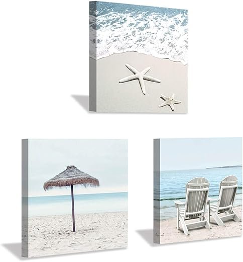 Coastal Canvas Wall Art: Beach Scene Decor
