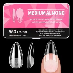 Diboniur 550 Medium Almond Nail Tips Set