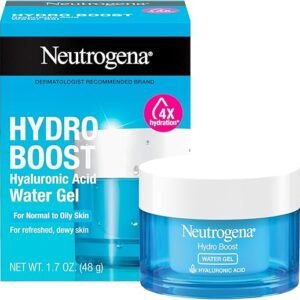 Neutrogena Hydro Boost Water Gel, 24 Hr Hydration for Normal/Oily Skin, Signature Fragrance, Face Moisturizer with Hyaluronic Acid, Skin Care for Juicy, Deeply Hydrated Skin, 1.7 oz